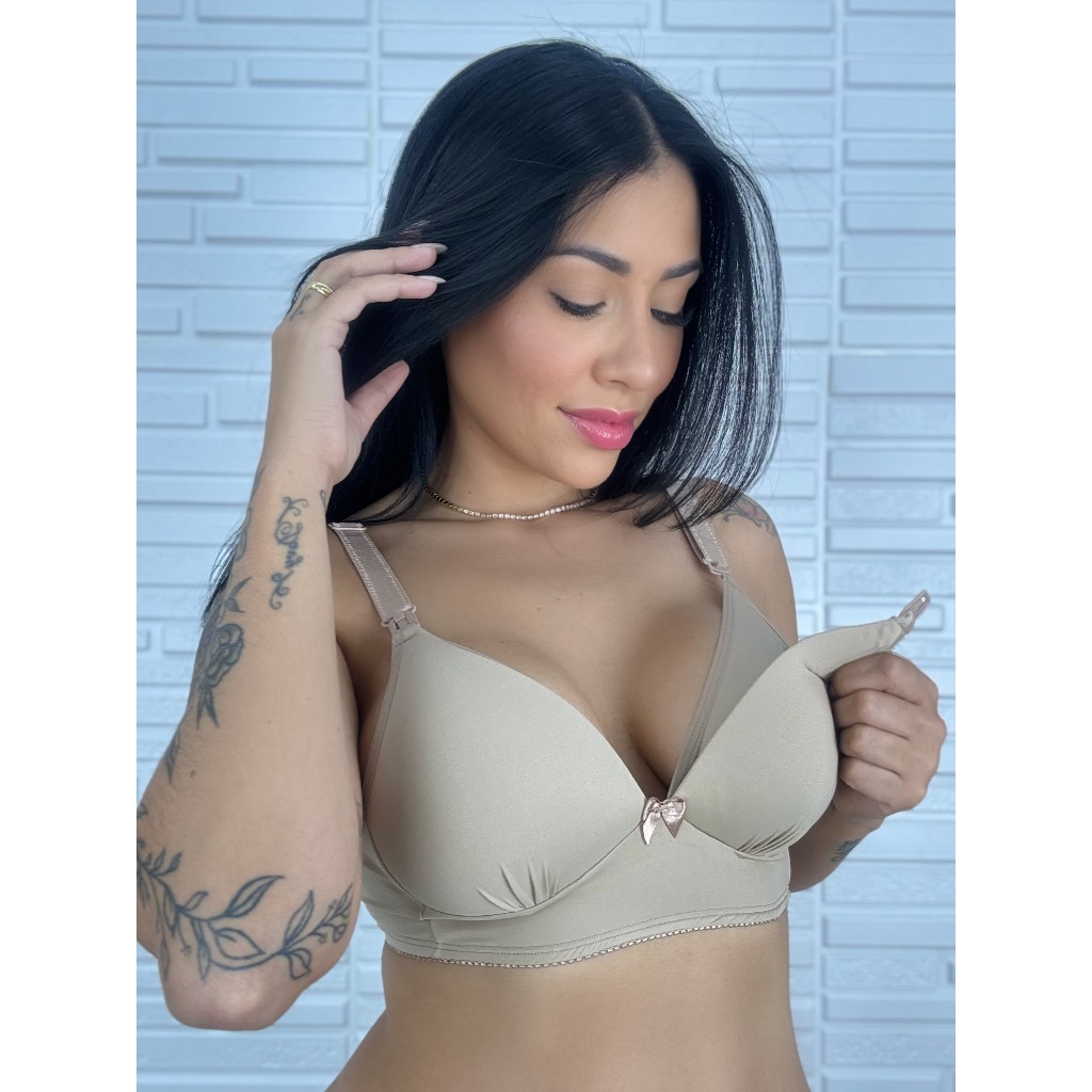 Sutiã Amamentação com Bojo Reforçado não Amassa Kelly em Oferta na Shopee