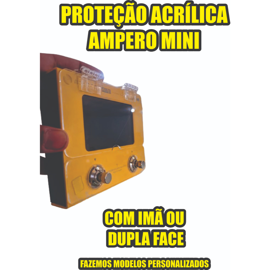 Proteção Acrílica Para Pedaleira AMPERO MINI Com dobradiça e imã em Oferta na Shopee