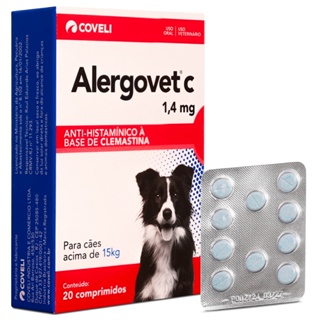 Alergovet C 1,4mg 20 Comp Para Cachorro Acima De 15kg Coveli em Oferta na Shopee