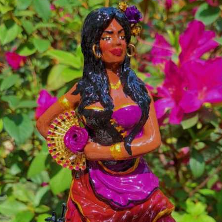 Imagem Pomba Gira 7  Saias 20cm/ vermelho/ dourado/ roxo/ preto/ umbanda/ kimbanda/ Maria Farrapo/ Maria Padilha