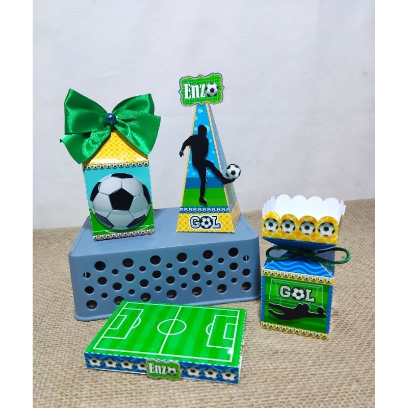 kit festa Futebol/ jogador/ bola caixinhas personalizadas