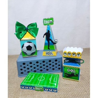 kit festa Futebol/ jogador/ bola caixinhas personalizadas