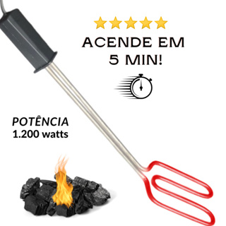 Acendedor Elétrico Para Carvão E Churrasqueira Portátil Acende Rápido - 5 Minutos em Oferta na Shopee