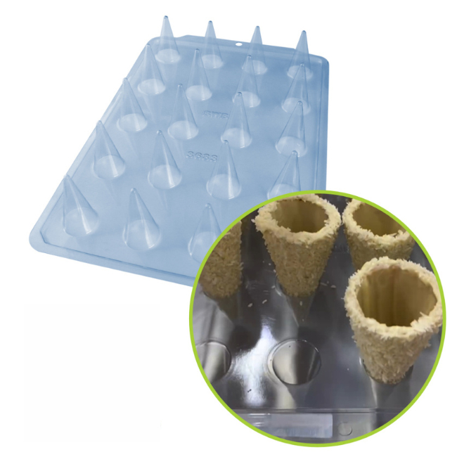 KIT c/ 2 Formas Suporte Para Cone Bwb - Ref 3683 Cone Médio - 20 Cavidades em Oferta na Shopee