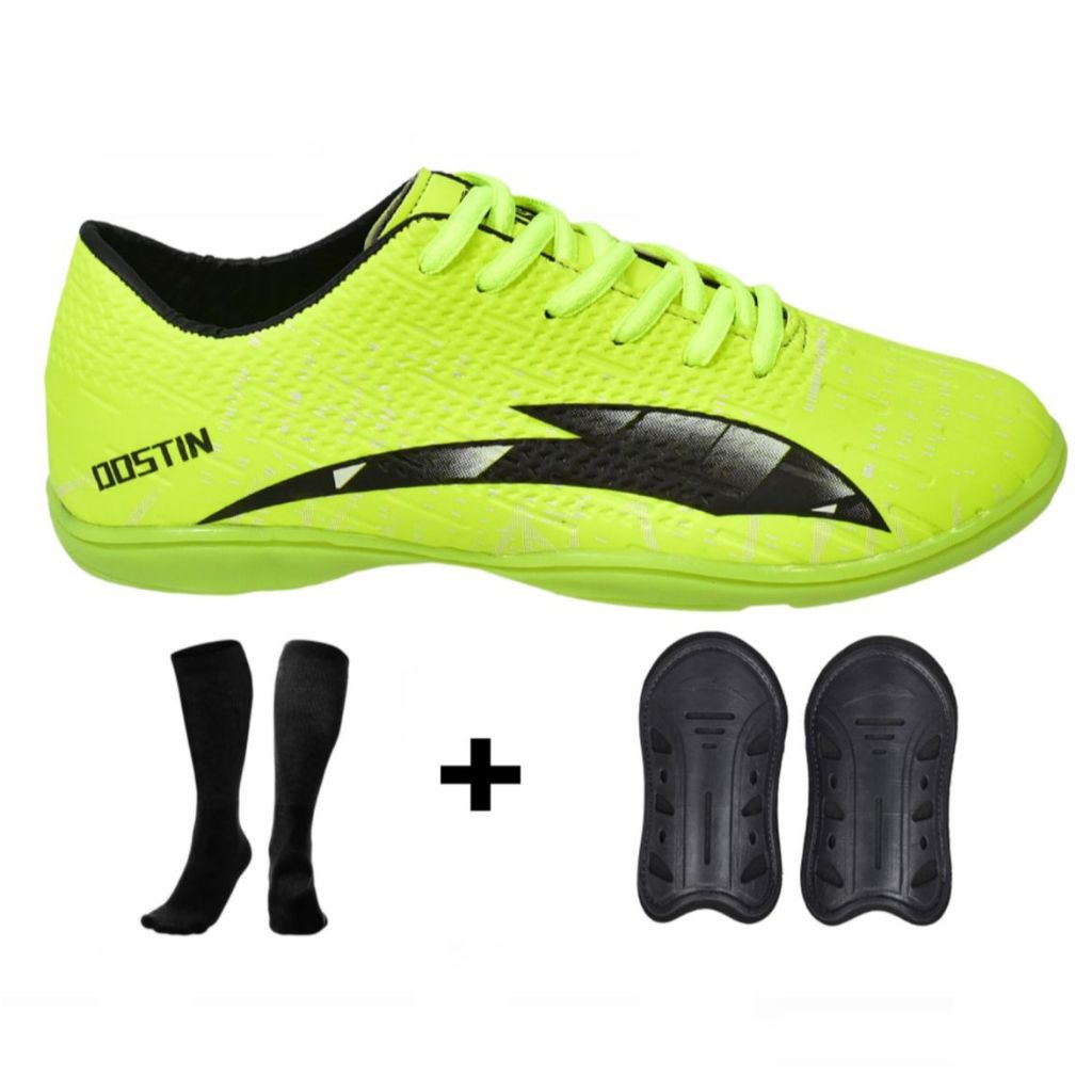Chuteira Futsal Futebol Masculino Campo Salão + Meião + Caneleira