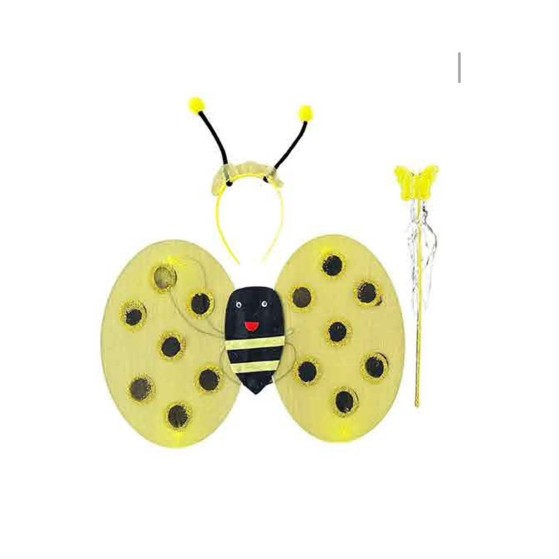 Kit Fantasia de Abelha Asa Tiara Varinha