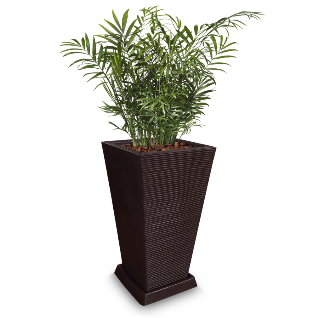 Vaso Jarro de Planta Flores 60x38 Cm + Prato Moderno Decorativo em Polietileno Plastico Q