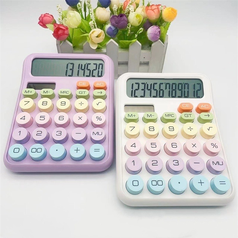 Calculadora Colorida Morandi De 12 Dígitos Teclado Mecânico De Ponto Grande Escola & Papelaria De Escritório Multineos