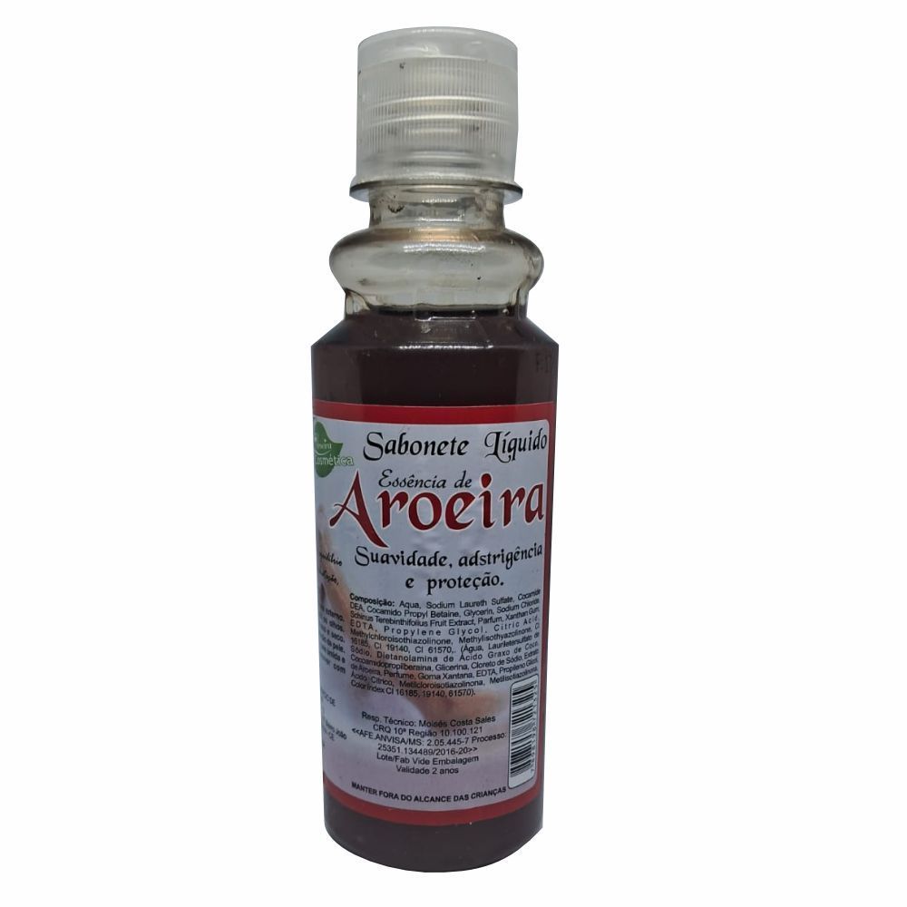 Sabonete Líquido Essência de Aroeira 200mL Aroeira Cosmética - Limpeza, Hidratação e Suavidade