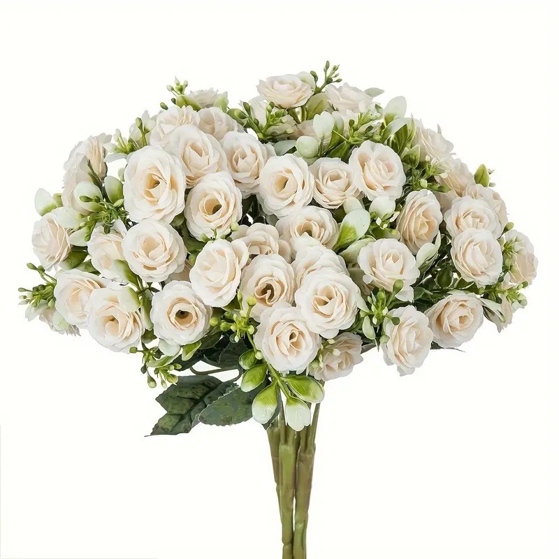 Buquê de Rosa Artificiais  flor P/ Decoração Casamento, Arranjos, Decorar Festas e casa-HS801751 em Oferta na Shopee