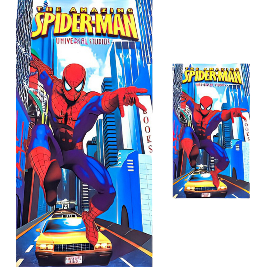Toalha de Banho Homem Aranha City - Kit Toalha de Banho + Rosto infantil felpuda Homem Aranha City