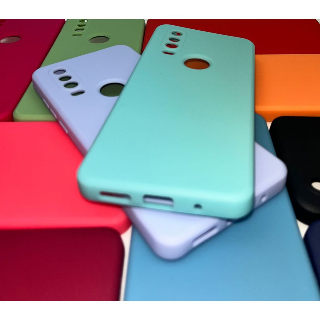Capa para Motorola One Action Silicone Proteção de Câmera Interior Aveludado Macia TPU Premium