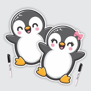 Lousa Quadro Magnético Imã de Geladeira Pinguim com Caneta em Oferta na Shopee