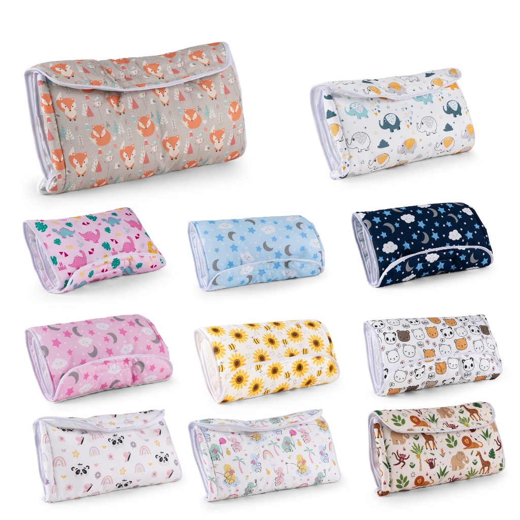 Trocador Portátil Bebê Impermeável Acolchoado Menino e Menina Diversas Estampas