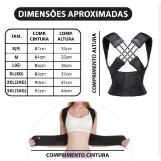 Colete Corretor De Postura Ortopédico Coluna Lombar Unissex Dor nas Costas Feminino Masculino · foto 2