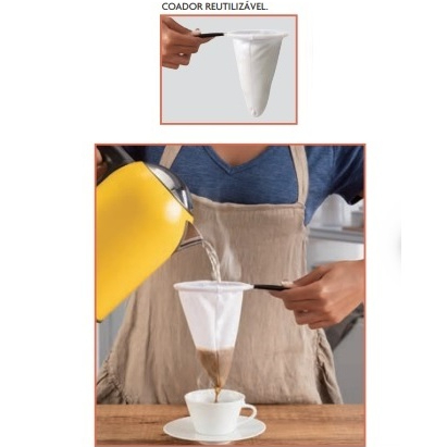 Coador Para Café Chá De Pano Multiuso Universal Tamanho Grande