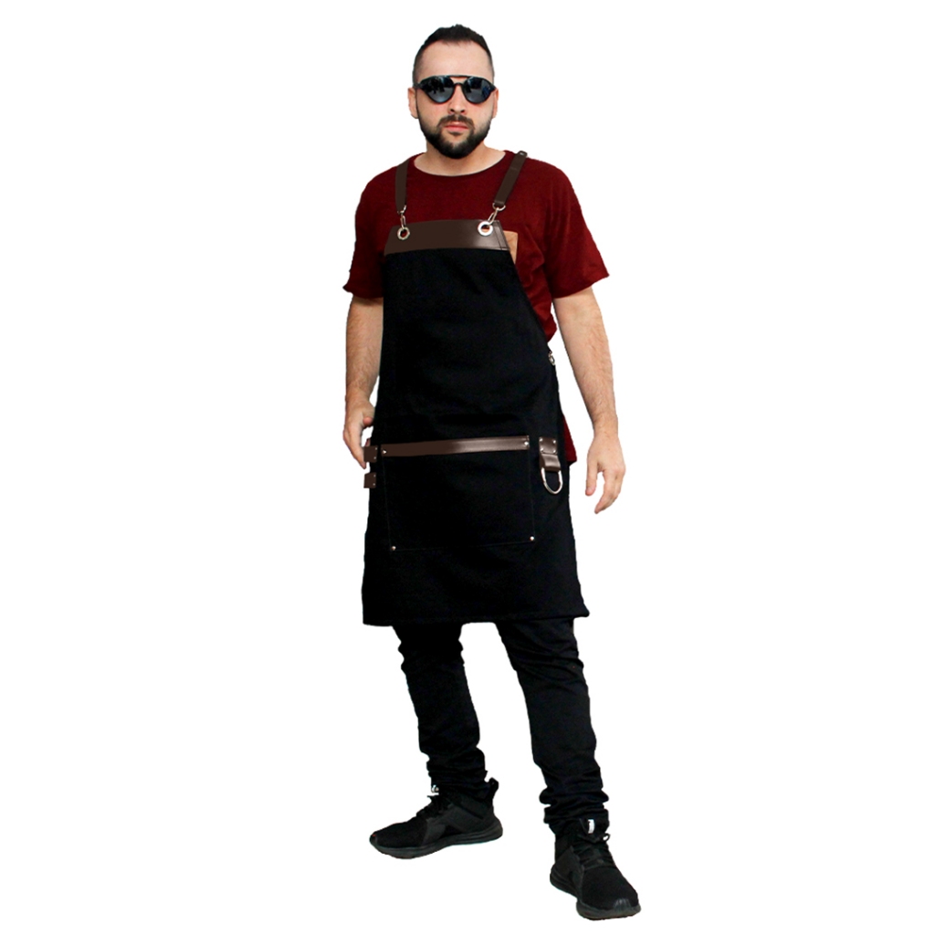 Avental Profissional Barbeiro Barbearia Cozinheiro Churrasco Modelo Avodah