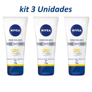 Creme Para Mãos Nivea 3 em 1 Anti-Idade Q10 75g - 3 Unidades em Oferta na Shopee