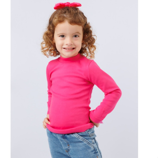 Blusa Gola Alta Manga Longa INFANTIL MENINA 4 ao 14 em Oferta na Shopee
