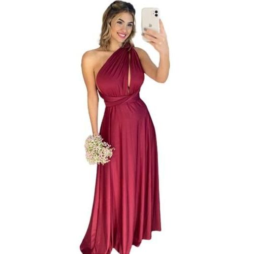 Vestido Longo Feminino Varias Formas Multiuso Festa Casamento formatura  com 20% Desconto Somente na Shopee