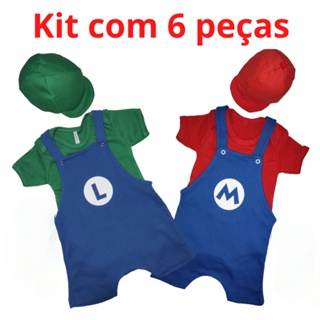 Body bebe / jardineira / temático/ 100% algodão/ 6 peças. em Oferta na Shopee