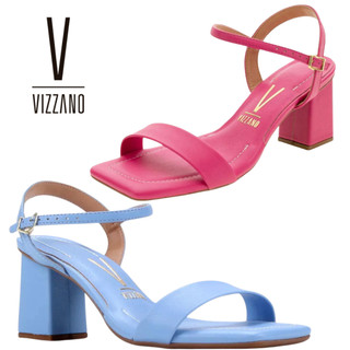 Sandália Feminina Salto Grosso baixo Fivela Conforto Vizzano Original em Oferta na Shopee