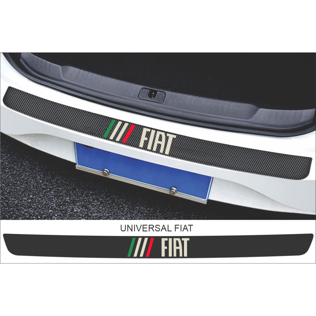 Soleira Fiat Porta Malas Universal 4D Efeito Fibra De Carbono Para Carro FIAT Pára-Choques Traseiro Adesivo De Proteção Contra Arranhões Argo cronos toro palio uno strada mobi pulse bravo punto siena freemont fastback fiat 500 entre outros