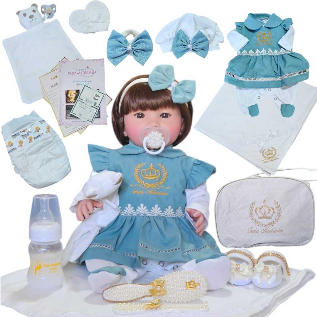 Bebê Reborn Silicone Luna Fada Madrinha Banho Presente Menina