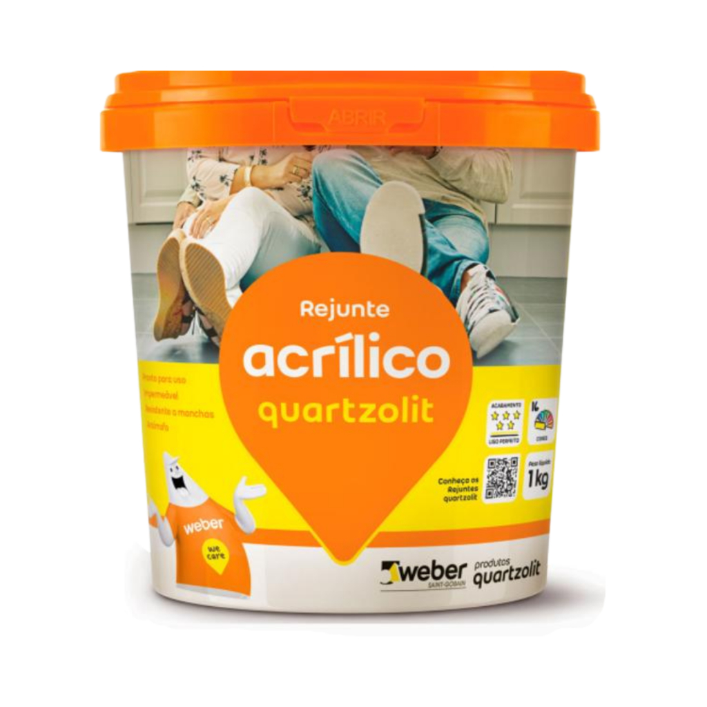 Rejunte Acrílico 1kg Quartzolit em Oferta na Shopee