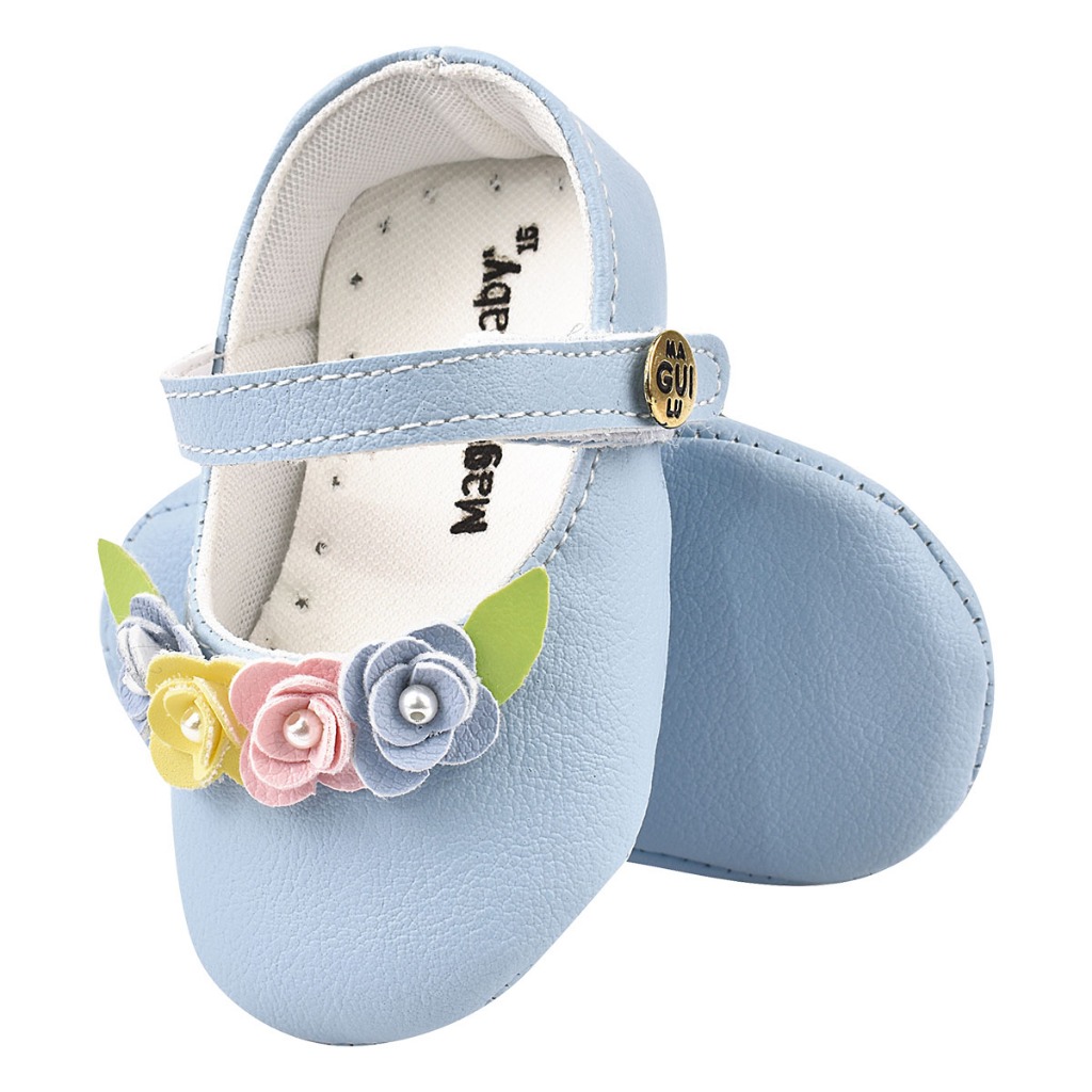 Sapatilha Flores Para meninas 0 a 12 Meses Modelo Confortável Colorido