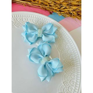 Dupla de laço / Duplinha de laço / Laço Azul Bebê, Rosa, Branco, Amarelo, Verde, Lilás, Bege Manta F
