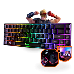 Teclado Semi Mecânico Com Led Gamer Multimidia Layout 60%,para Computador Notebook PC