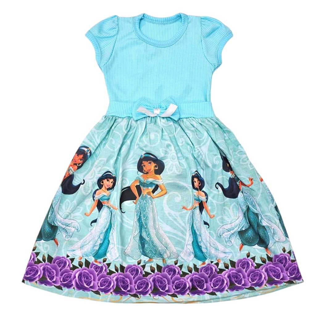 Vestido Festa Casual Manga Curta Infantil menina Jas em Oferta na Shopee