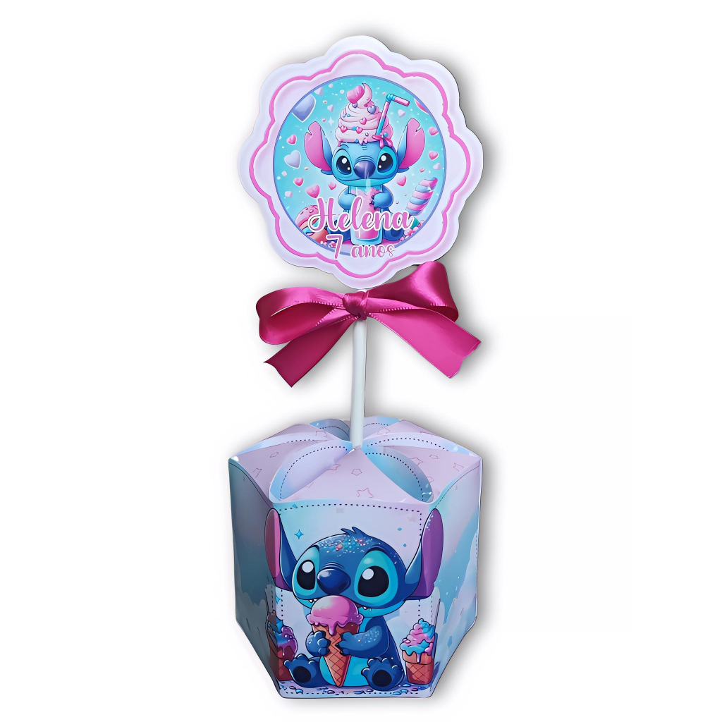 20 Unidades Centro de Mesa Lilo Stitch Fofo Personalizado Aniversário Lembrancinhas festa infantil
