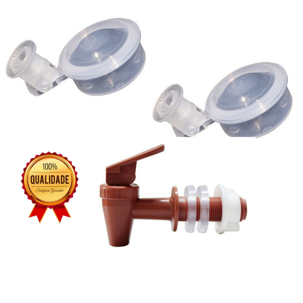 kit 2 Boia Dosadora + 1 Torneira Marrom Para Filtro de Barro em Oferta na Shopee