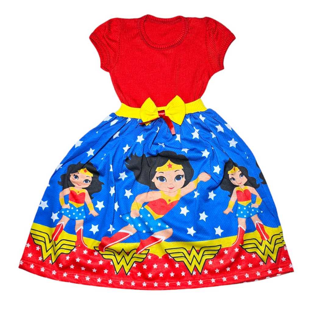 Vestido Festa Casual Manga Curta Infantil menina Mulher em Oferta na Shopee