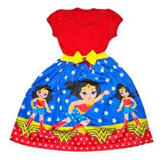 Vestido Festa Casual Manga Curta Infantil menina Mulher em Oferta na Shopee