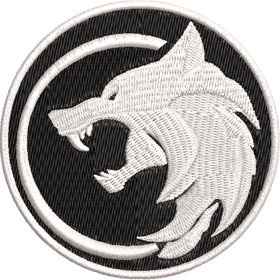 Patch Bordado lobo THE WITCHER Personalizado Jaqueta Colete Bolsa Mochila Motociclista Motoclube Cores