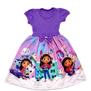 Vestido Festa Casual Manga Curta Infantil menina C D G em Oferta na Shopee