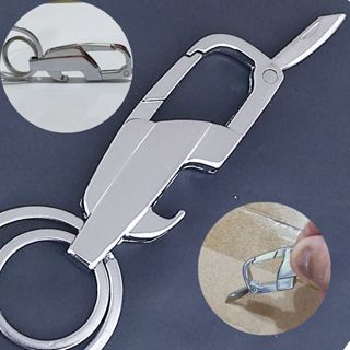 Chaveiro Mosquetão Com Faca Canivete E Abridor Garrafa - Unidade em Oferta na Shopee