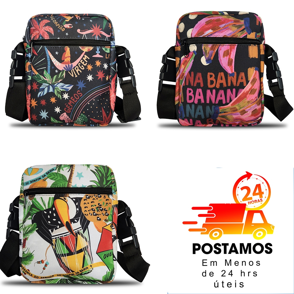 Shoulder Bag Estampa Colorida Pequena Bolsa Pochete Transversal em Oferta na Shopee