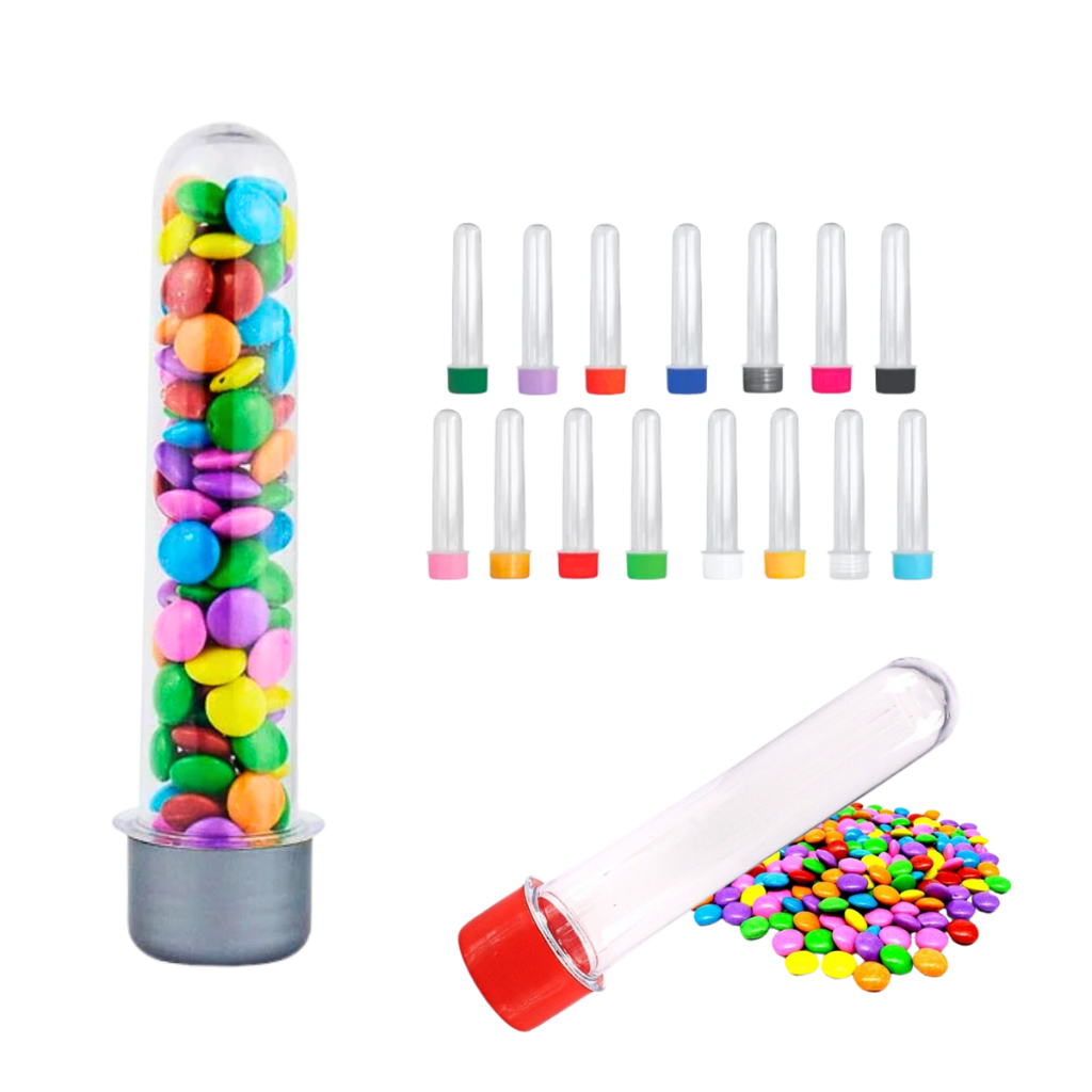 50 Tubetes Lembrancinha 13cm Decoração Aniversário Personalizar em Oferta na Shopee