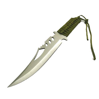 Faca Facão Rambo Militar  Artesanal Serrilhado Aço 440