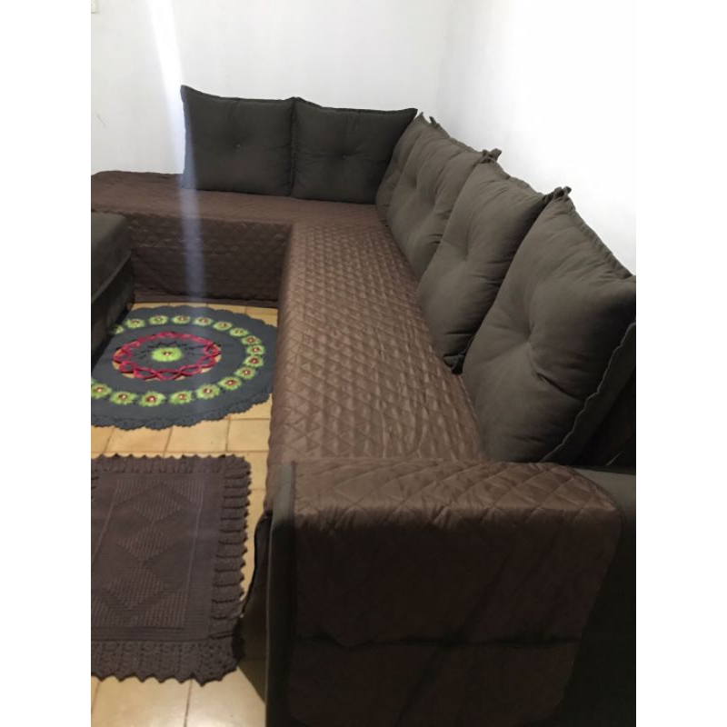 Protetor de sofá de canto sob medidas (assento)exclusivo Promoção em Oferta na Shopee