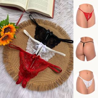 Kit com 2 Calcinhas Fio Dental Lingerie Apressadinha Calcinha Marido Apressado Abertura Íntima  / Cores variadas em Oferta na Shopee