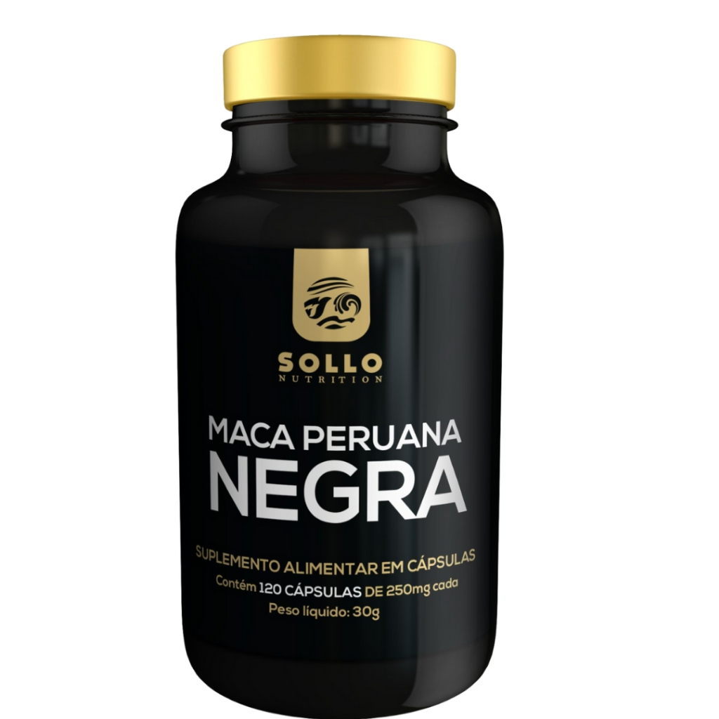 Maca Peruana Negra 120 Cápsulas - (Energia, Disposição, Resistência, L i b i d o)