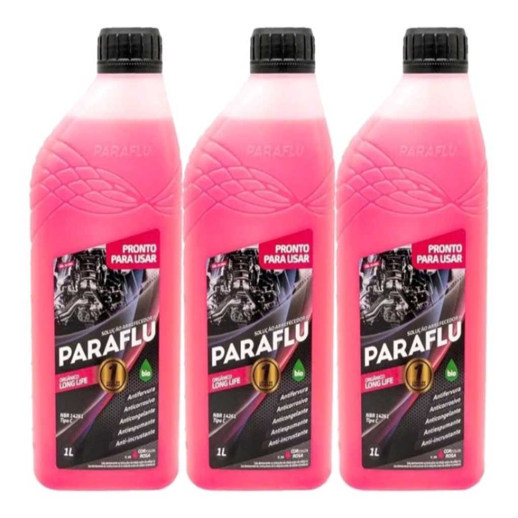 Kit Aditivo Radiador Paraflu 3 Litros Orgânico Rosa Long Life Pronto para uso 103004 em Oferta na Shopee
