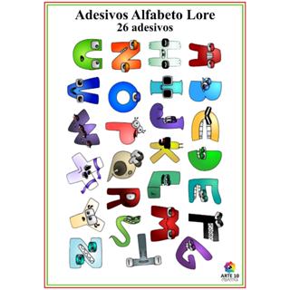 ADESIVOS ALFABETO LORE - AUTO COLANTE - CARTELA C/ 26 ADESIVOS em Oferta na Shopee