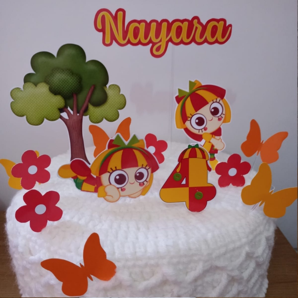 Topo Topper Decoração De Bolo Enfeite Emília Sítio do Pica-Pau Amarelo em Oferta na Shopee