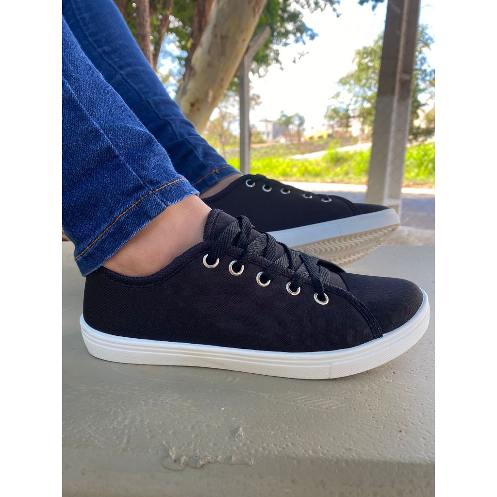 Tênis Casual Feminino Confortável e Estiloso Sapatênis Feminino em Oferta na Shopee